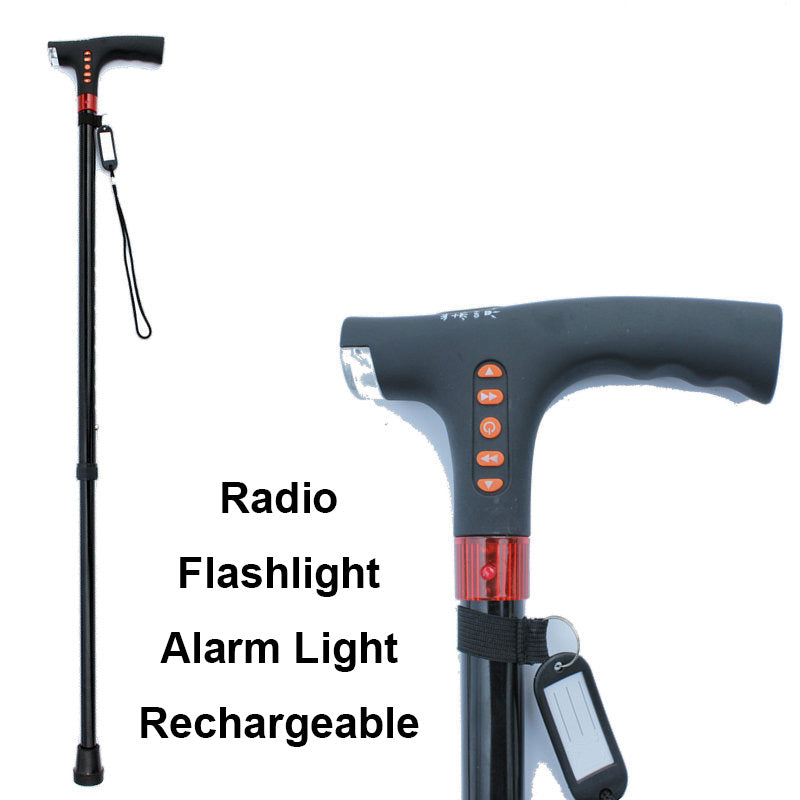 Smart Walking Stick with LED Light & Radio | Adjustable Height for Safety 7