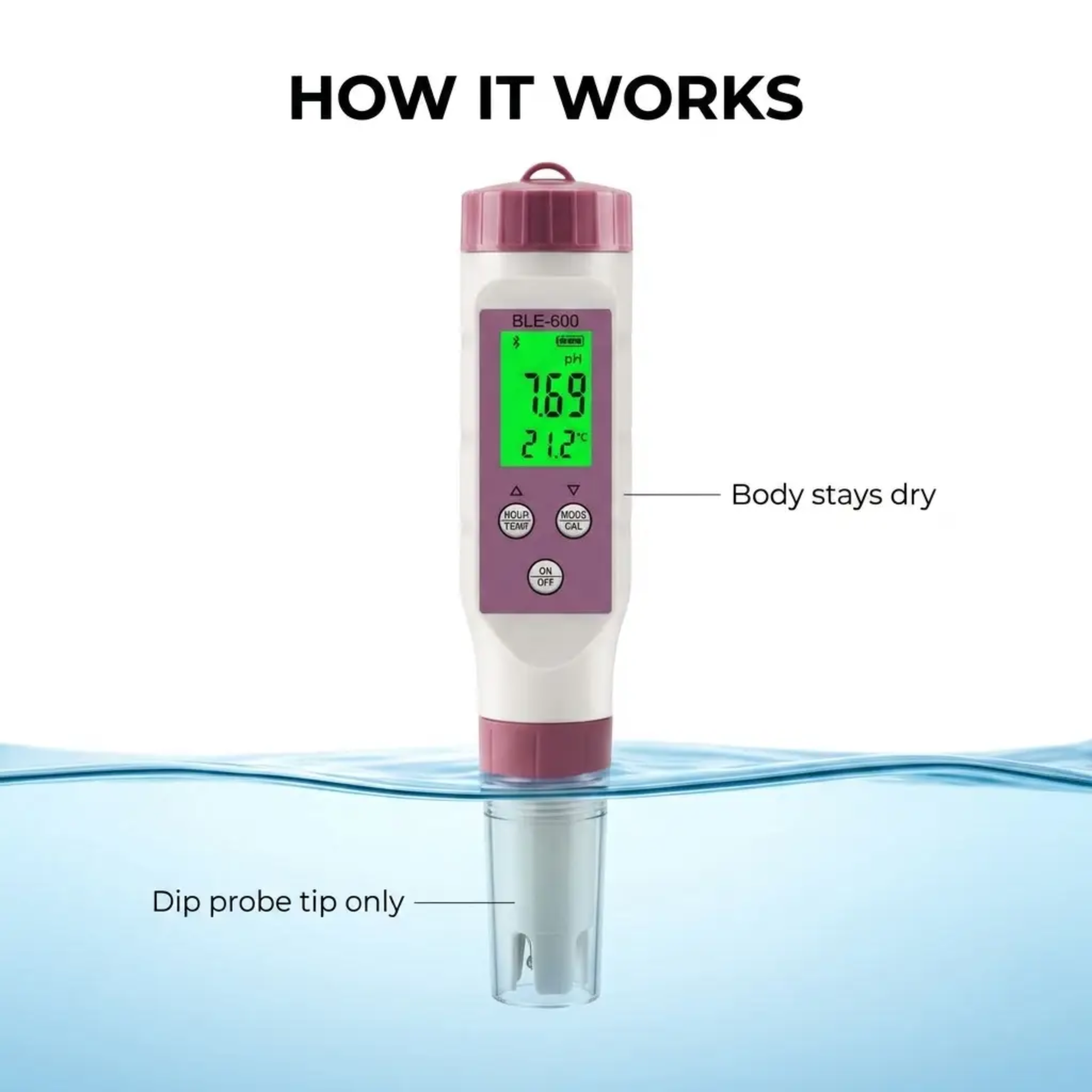Smart Water Quality Tester | 7-in-1 Digital Pool Tester with App Control | Accurate pH and Chlorine Measurement 4