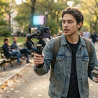 Smartphone Gimbal Stabilizer, 3 Axis Handheld Phone Gimbal with AI Face Tracking, Camera Gimbal with RGB Fill Light