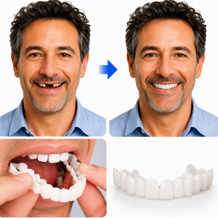 Smile Enhancer | Temporary Teeth Replacement Kit with Custom Fit | Natural-Looking Solution for Missing Teeth 0