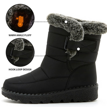 Snow Boots for Women, Wedge Boots with Non Slip Rubber Sole – image 9