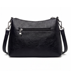 Soft Leather Crossbody Bag with 3 Organized Compartments | Stylish Purse for Everyday Convenience 5