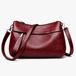 Soft Leather Crossbody Bag with 3 Organized Compartments | Stylish Purse for Everyday Convenience 9