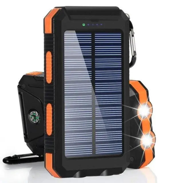 Solar-Powered Portable Battery Pack with 20000mAh Capacity | LED Light for Outdoor Adventures 10