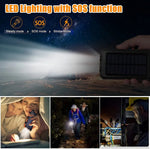 Solar-Powered Portable Battery Pack with 20000mAh Capacity | LED Light for Outdoor Adventures 4
