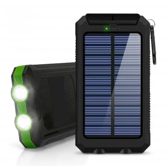 Solar-Powered Portable Battery Pack with 20000mAh Capacity | LED Light for Outdoor Adventures 8