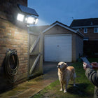 Flood Lights Outdoor, Outdoor Motion Sensor Light with 3 Heads, Solar Flood Light for Fence and Wall Mounting