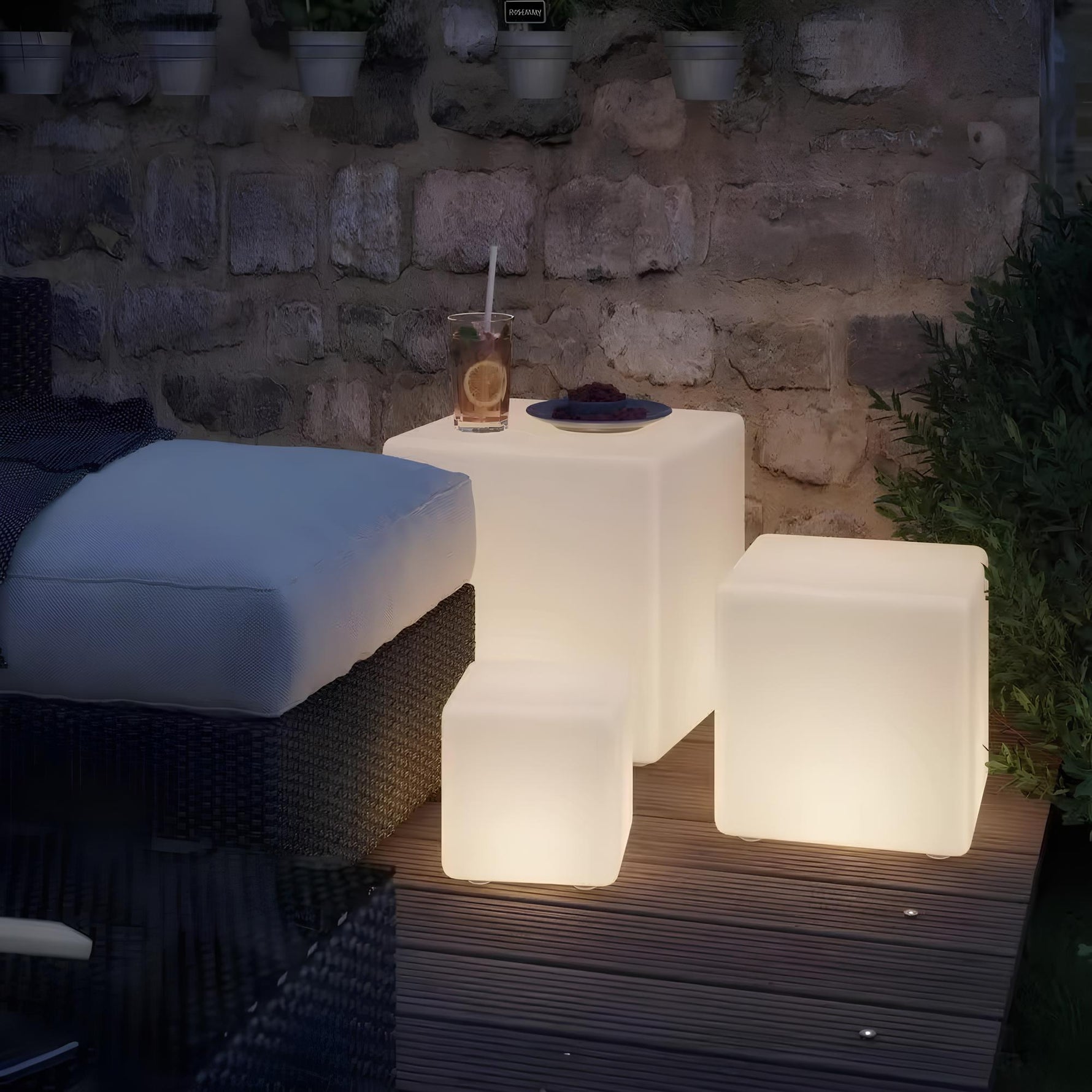 Solar Garden Lights | Cube Design with 16-Color LED & Weatherproof for Outdoor Ambiance 8