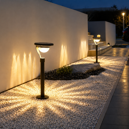 Solar Lights Outdoor, Waterproof Solar Yard Lights for Patio, Driveway and Garden, Wireless Outdoor Solar Lamp