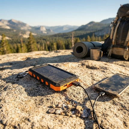 Solar Power Bank Waterproof, Solar Phone Charger with Waterproof Flashlight – image 4