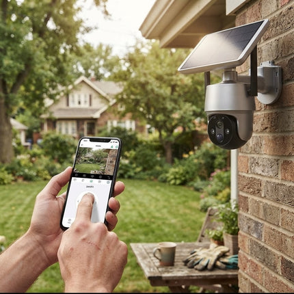 Security Camera Outdoor, Wireless Security Camera with Solar Panel, Home Security Camera with Night Vision Wifi