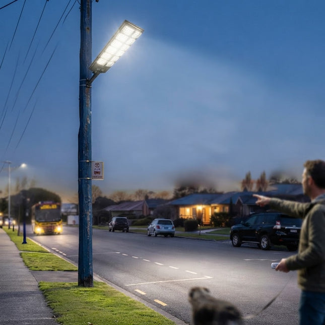 Street Lights Outdoor, Solar Street Light with 504 LEDs, Motion Sensor Light Outdoor for Driveways and Yards