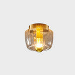 Solara | Elegant Dual Purpose Copper and Glass Flush Mount Light 4