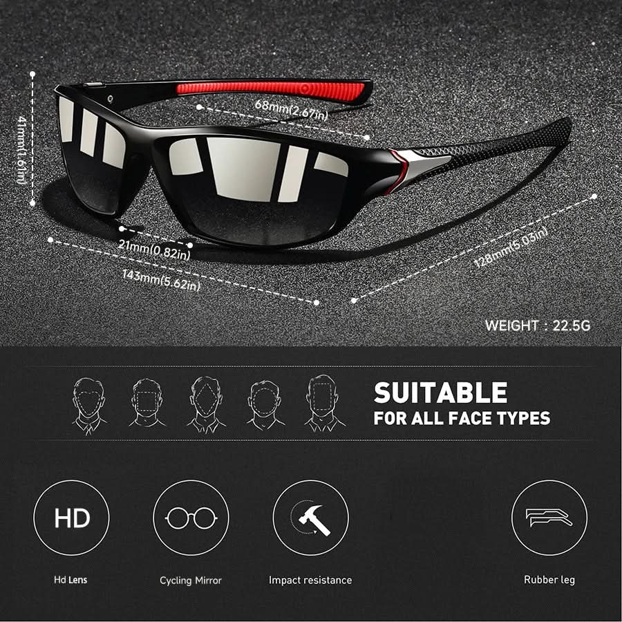 Solarion | Sport Sunglasses with Polarized Lenses & UV400 Protection | Lightweight Design for Optimal Comfort 7