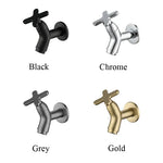 Solid Brass Wall-Mounted Faucet with Ergonomic Handle | Durable Design for Modern Kitchen and Bathroom Spaces 4