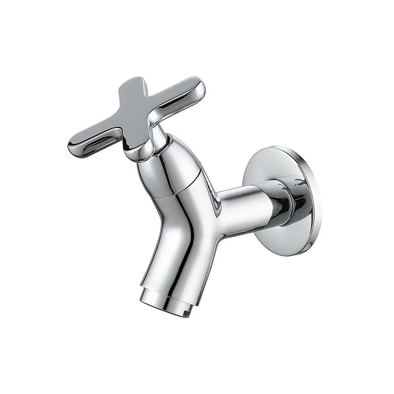 Solid Brass Wall-Mounted Faucet with Ergonomic Handle | Durable Design for Modern Kitchen and Bathroom Spaces 7