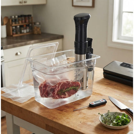 Sous Vide Water Bath Container, Clear Polycarbonate Sous Vide Container with Lid