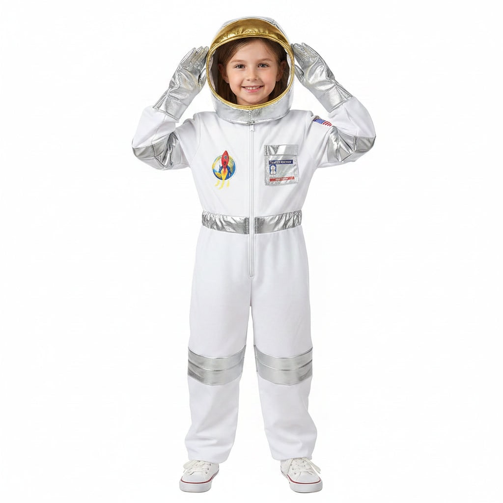 Space Explorer Costume for Kids with Bright Jumpsuit | Perfect for Halloween and Role Play 0