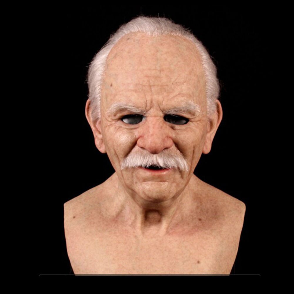 Spooky Old Man Mask | Realistic Latex Halloween Mask with Movable Mouth | Perfect for Parties and Cosplay 12