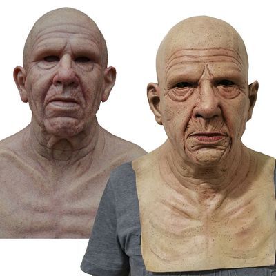 Spooky Old Man Mask | Realistic Latex Halloween Mask with Movable Mouth | Perfect for Parties and Cosplay 15