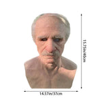 Spooky Old Man Mask | Realistic Latex Halloween Mask with Movable Mouth | Perfect for Parties and Cosplay 4
