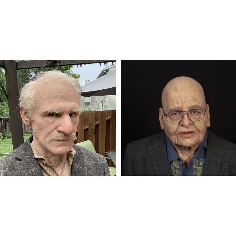 Spooky Old Man Mask | Realistic Latex Halloween Mask with Movable Mouth | Perfect for Parties and Cosplay 5