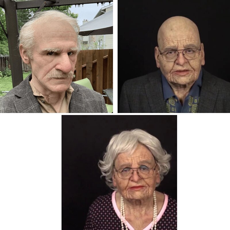 Spooky Old Man Mask | Realistic Latex Halloween Mask with Movable Mouth | Perfect for Parties and Cosplay 7