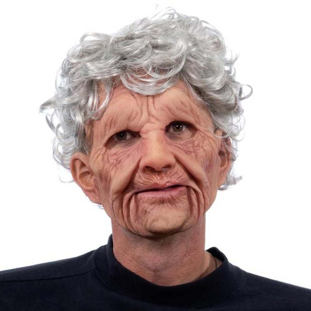 Spooky Old Man Mask | Realistic Latex Halloween Mask with Movable Mouth | Perfect for Parties and Cosplay 9