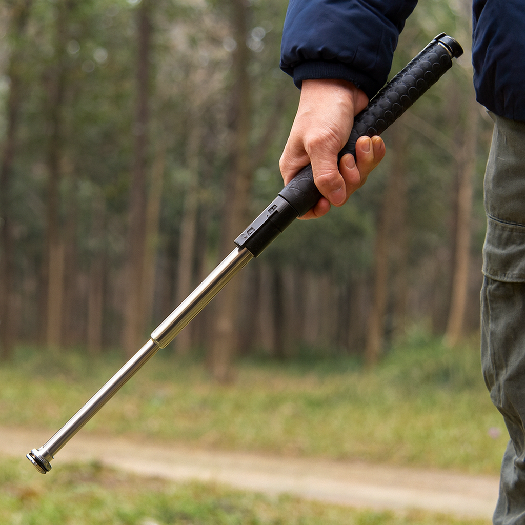 Stability Trek | Telescopic Hiking Pole with Anti-Slip Grip | Compact Design for Outdoor Support 0