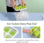 Stackable Silicone Ice Cube Tray Set with Storage Bin for Effortless Ice Making 7