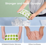 Stackable Silicone Ice Cube Tray Set with Storage Bin for Effortless Ice Making 8