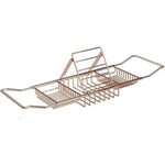 Stainless Steel Bathtub Caddy Tray with Adjustable Size | Elegant Organizer for Bath Essentials 0