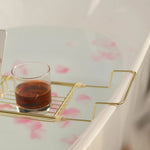 Stainless Steel Bathtub Caddy Tray with Adjustable Size | Elegant Organizer for Bath Essentials 2
