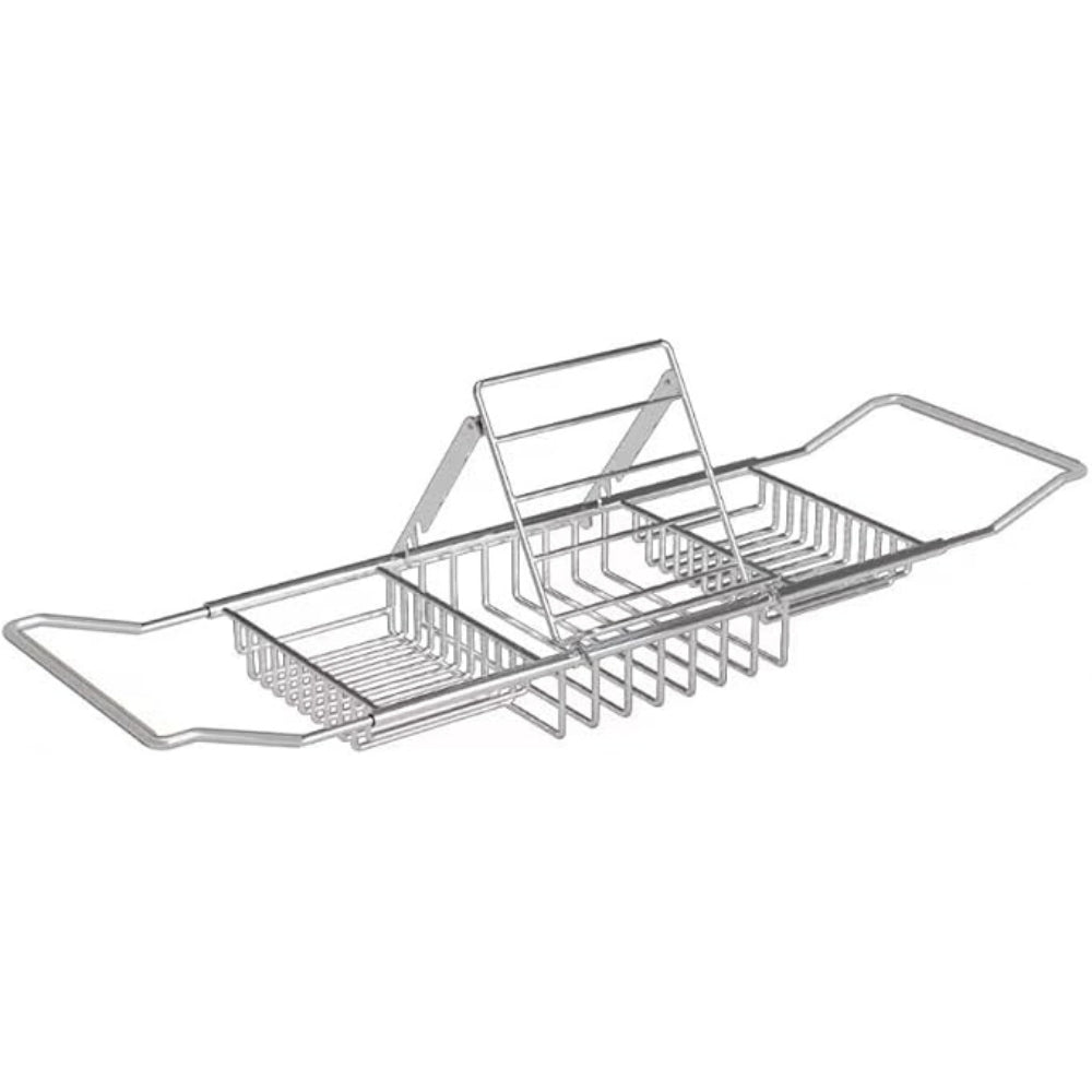 Stainless Steel Bathtub Caddy Tray with Adjustable Size | Elegant Organizer for Bath Essentials 6