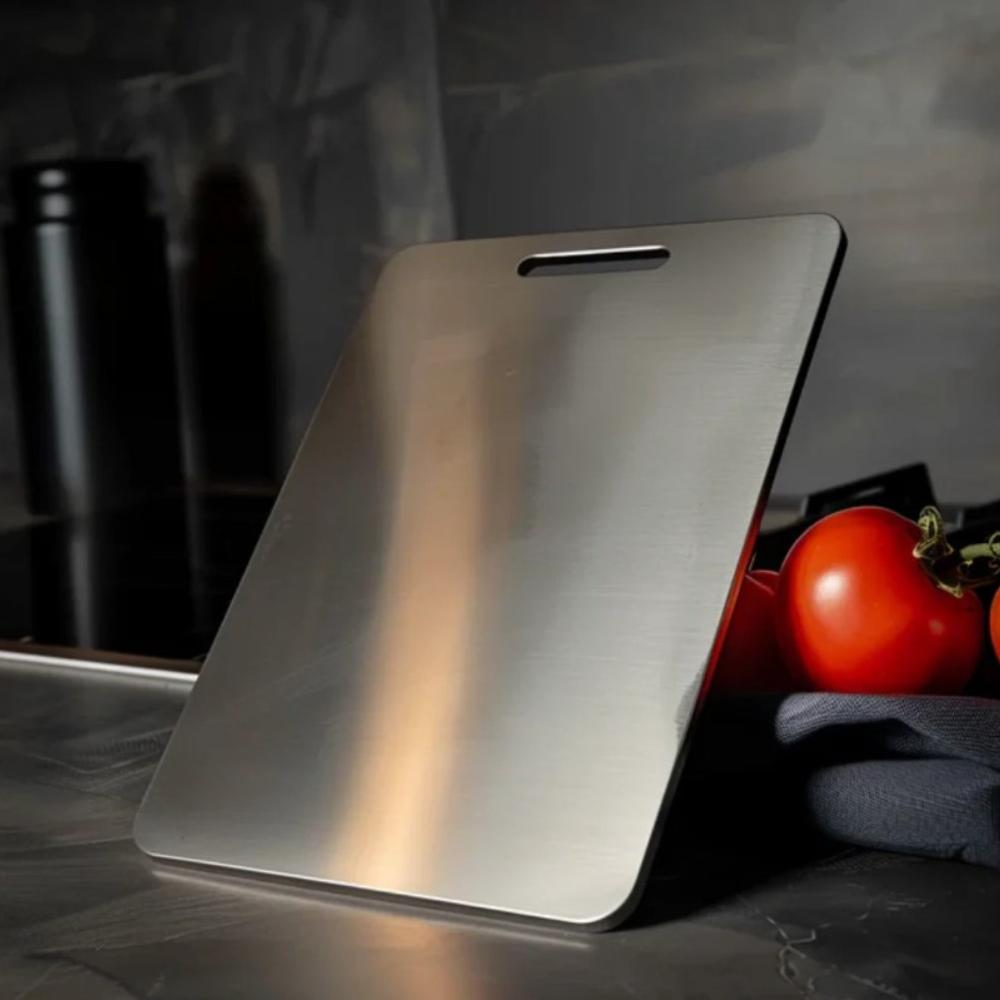 Stainless Steel Chopping Board with Antibacterial Surface | Durable and Hygienic Food Prep Solution 0