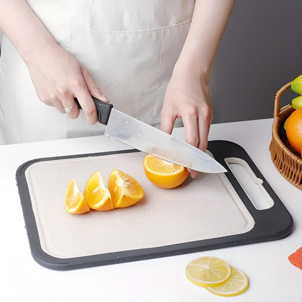 Stainless Steel Cutting Board with Integrated Garlic Grinder | Dual-Sided Design for Hygiene and Durability 0
