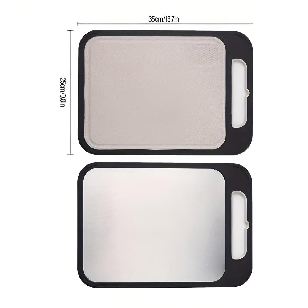 Stainless Steel Cutting Board with Integrated Garlic Grinder | Dual-Sided Design for Hygiene and Durability 4