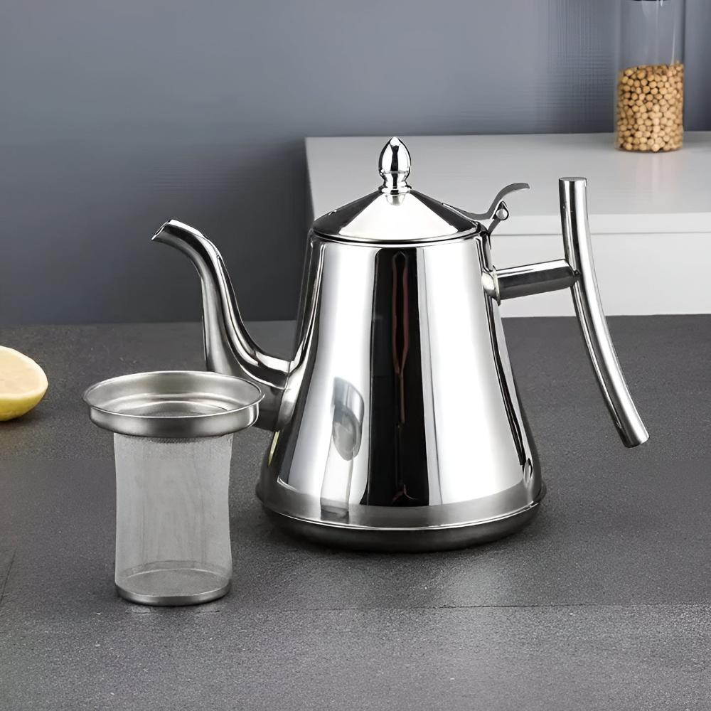 Stainless Steel Kettle with Built-in Filter | Durable Design for Effortless Brewing 0