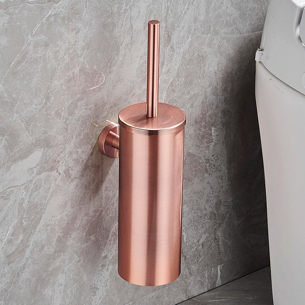Stainless Steel Toilet Brush Set with Wall-Mounted Design | Modern Black Finish for Stylish Bathrooms 12
