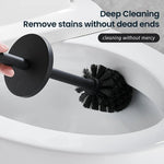 Stainless Steel Toilet Brush Set with Wall-Mounted Design | Modern Black Finish for Stylish Bathrooms 6