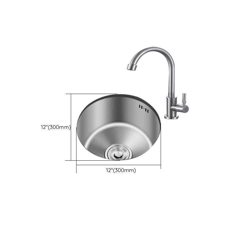 Stainless Steel Undermount Round Sink with Durable Design | Single Basin for Long-Lasting Performance 0