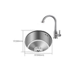 Stainless Steel Undermount Round Sink with Durable Design | Single Basin for Long-Lasting Performance 0