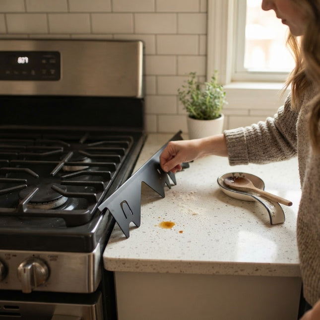 Stove Gap Covers Set of 2, Retractable Stainless Steel Stove Gap Filler for Kitchen Counter, Heat Resistant Gap Cover