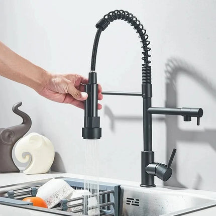 Kitchen Sink Faucet with Dual Swivel Spout, Kitchen Sink Faucet for Hot and Cold Water – image 19