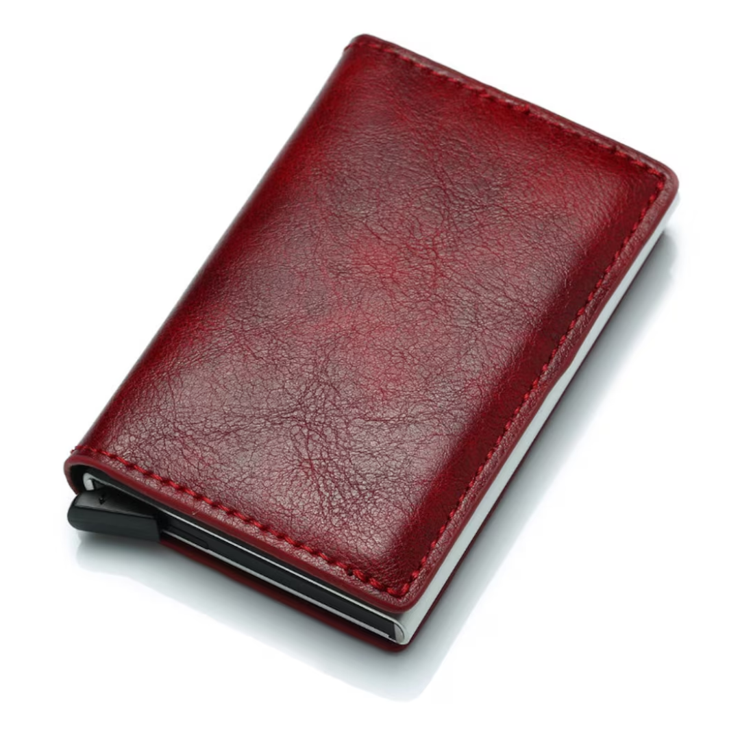 Stylish Compact Card Holder Wallet with RFID Blocking Technology | Elegant Design for Secure Storage 0