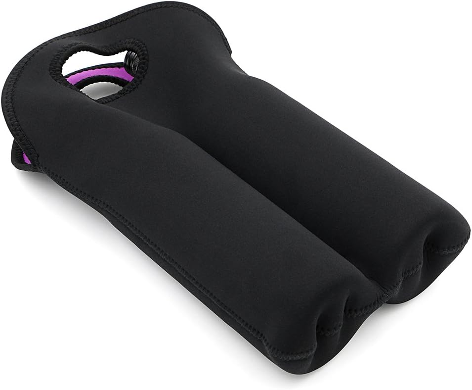 Stylish Insulated Wine Carrier | Dual-Bottle Neoprene Tote for Safe Travel 6