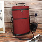 Stylish Insulated Wine Cooler Tote Bag for 2 Bottles with Adjustable Strap 1