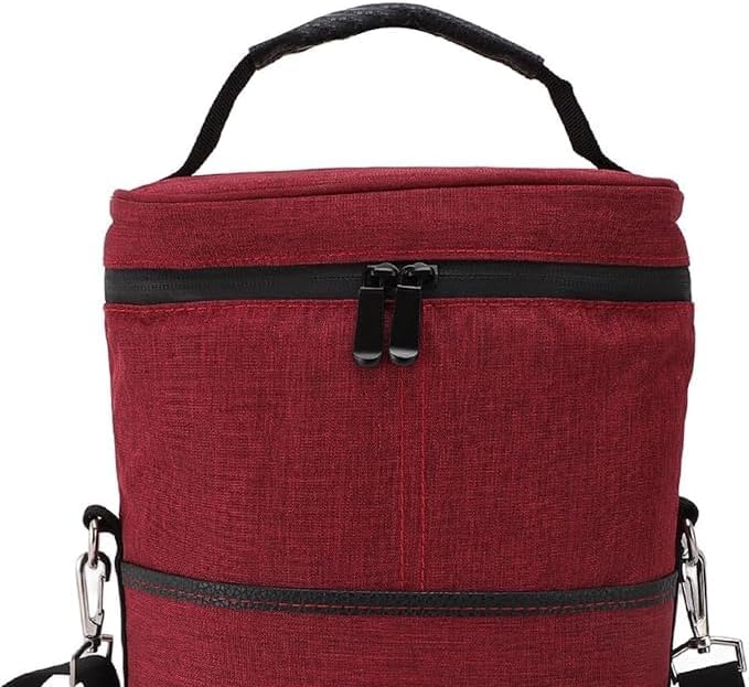 Stylish Insulated Wine Cooler Tote Bag for 2 Bottles with Adjustable Strap 7