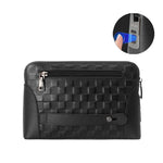 Stylish Leather Handbag with Fingerprint Lock | Anti-Theft Clutch for Secure Essentials 2