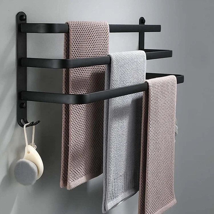Stylish Towel Rack | 60cm Space-Saving Design with Durable Metal | Ideal for Salon Organization 0